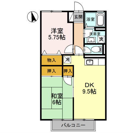 ウィスタリアK 間取り図