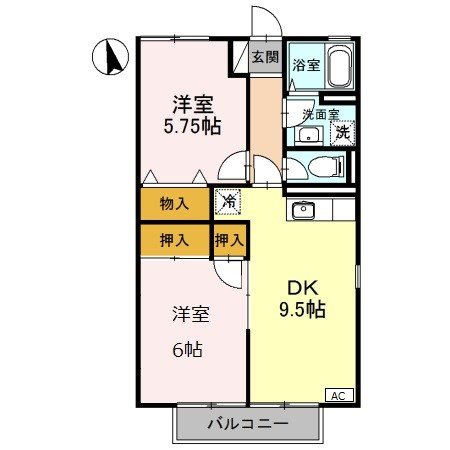 ウィスタリアK 間取り図