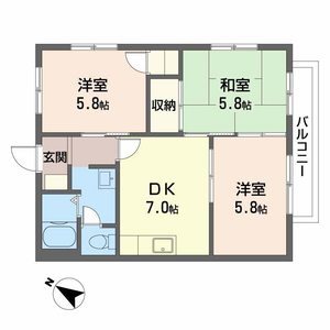 グリーンアヴェニュー古宮 間取り図