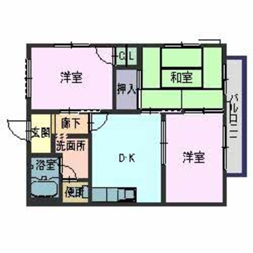 グリーンアヴェニュー古宮 間取り図