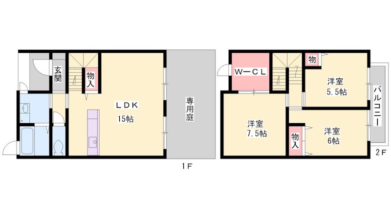 ヴィラコート三木 間取り図