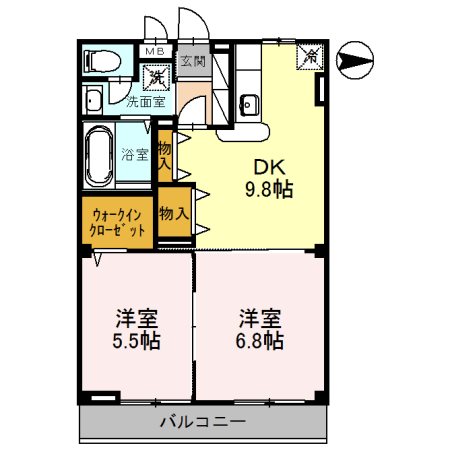 パークハイム弐番館Ａ棟 間取り図
