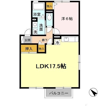 クレールハイムＢ棟 間取り図