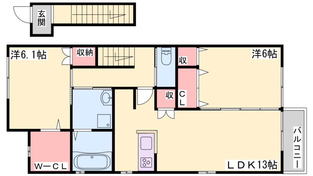 ラヴィータローザ 間取り図