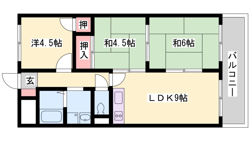 ベネフィス北在家 間取り図