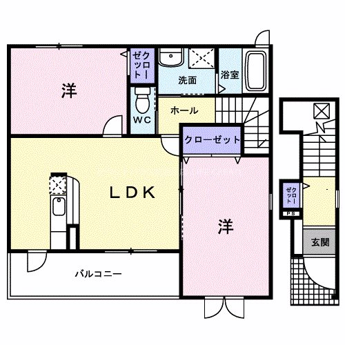 グロワールＢ 間取り図