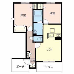 ラ　メゾン　ドゥ　アミー　Ａ 間取り図