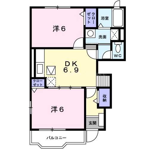 シャン・ド・フルールⅠ 間取り図