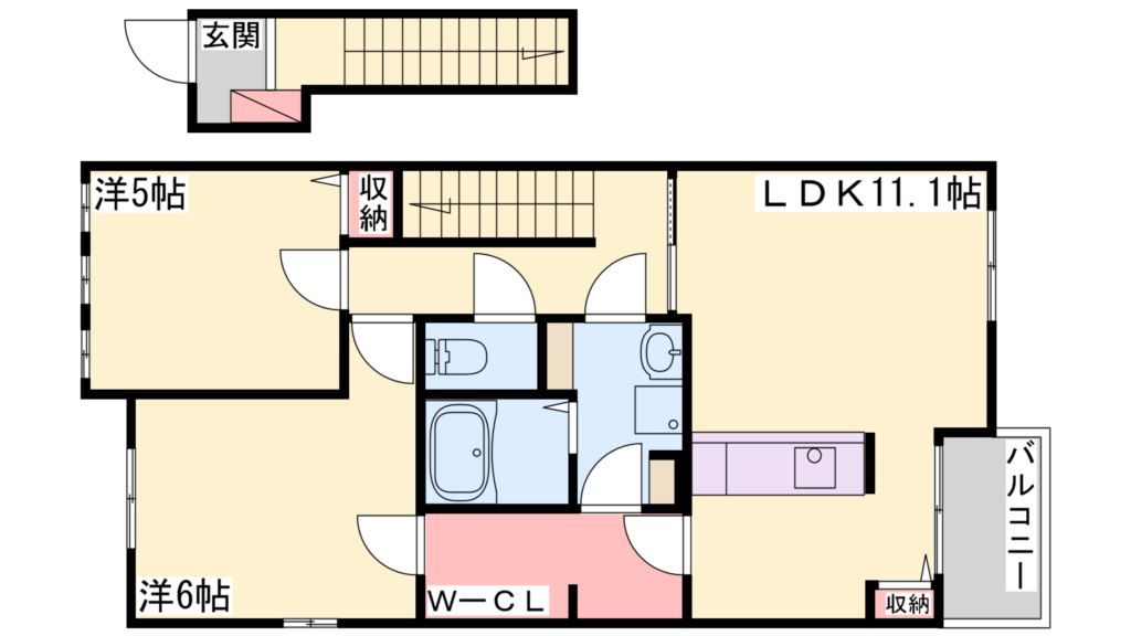 フォルトゥーナ・Ｍ　Ⅱ 間取り図