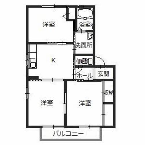 フレグランス今市ⅡA棟 間取り図