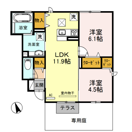 アネックスパル自由が丘 間取り図