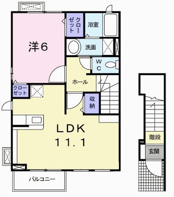 シャンテ　B 間取り図