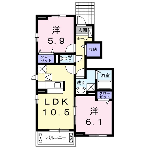 ラ　ヴェール　フォレット 間取り図
