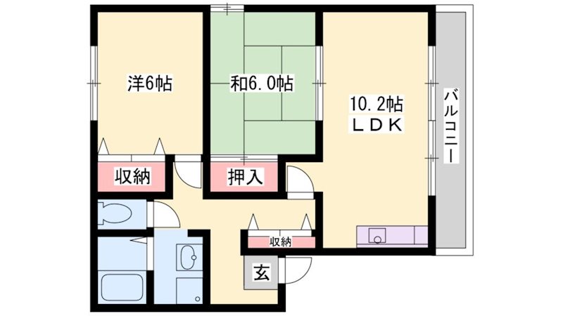 パルティール鶴林 間取り図