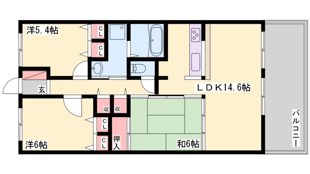 リベール加古川プラザ弐号館 間取り図