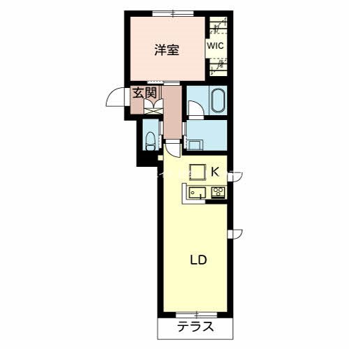 シャーメゾンさくらコート粟津 間取り図