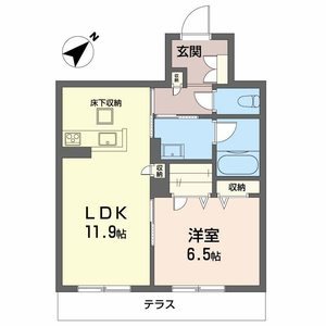 シャーメゾンさくらコート粟津 間取り図