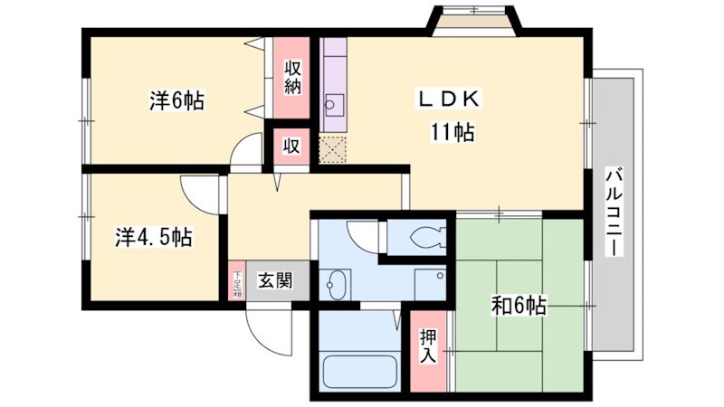 エクセルハイブリッジＡ棟 間取り図