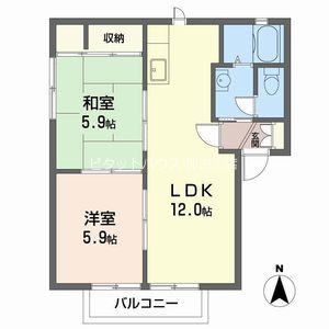ラ・フォーレ河原 間取り図