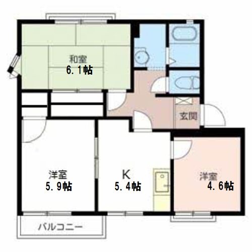 コートエスポワールA・C 間取り図