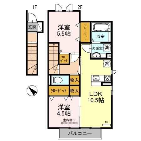 サンセール加佐　B棟  間取り図