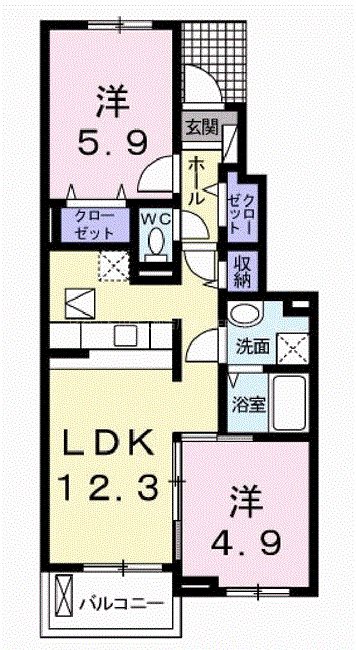 ピアチェーレ　Ⅱ 間取り図