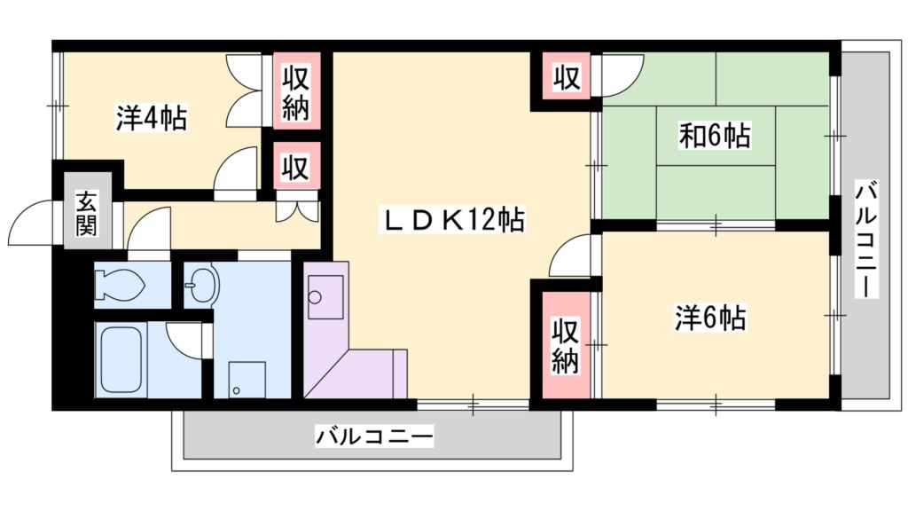 シャトー東加古川 間取り図