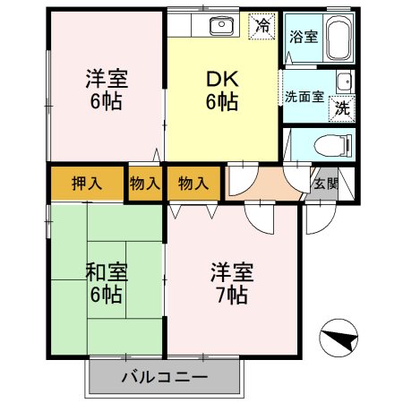 ビューラー高砂　A棟  間取り図
