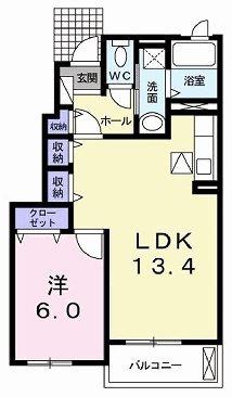 ソレイユ壱番館A 間取り図