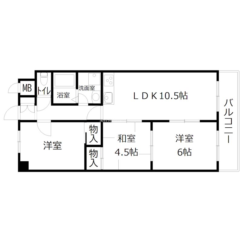 エクセル東加古川弐番館 間取り図