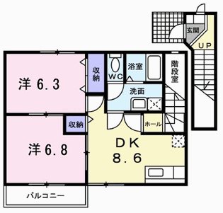 プリムヴェールⅡ 間取り図