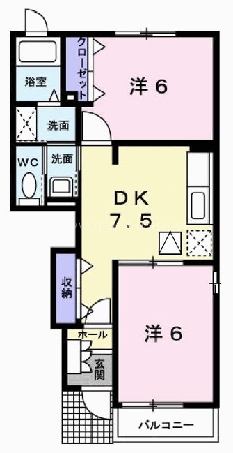 リバーサイドパレス松陽Ⅱ 間取り図