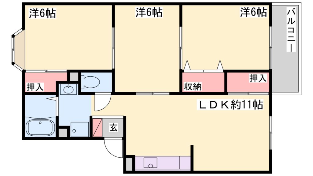 メルヴェーユ大村 間取り図