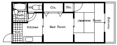 メゾン南粟津 間取り図