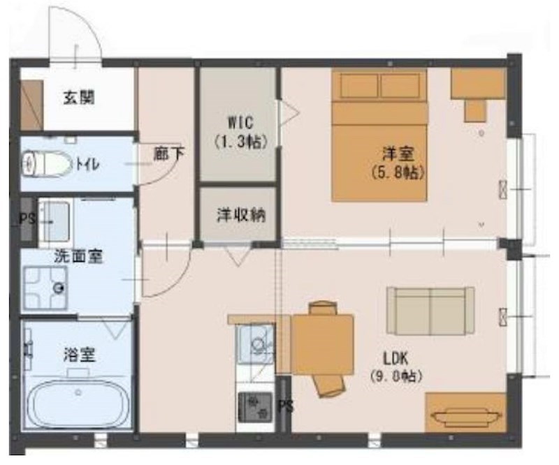 アメニティ古宮A棟 間取り図