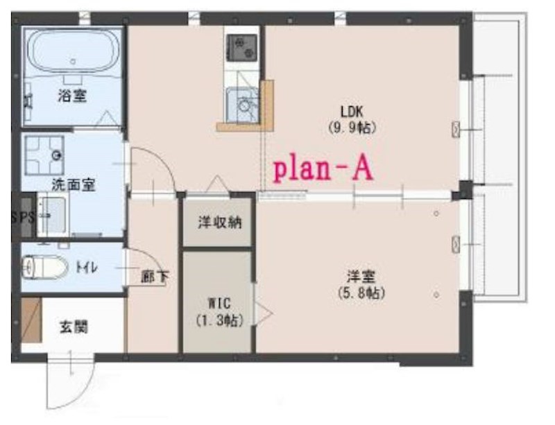 アメニティ古宮A棟 間取り図
