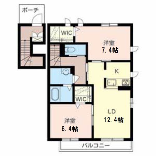 シャーメゾン宝殿Ｂ 間取り図