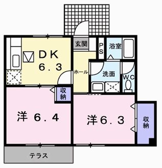 プリムヴェールⅡ 間取り図