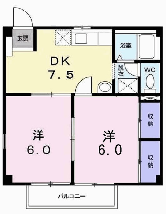 サンハイツII 間取り図
