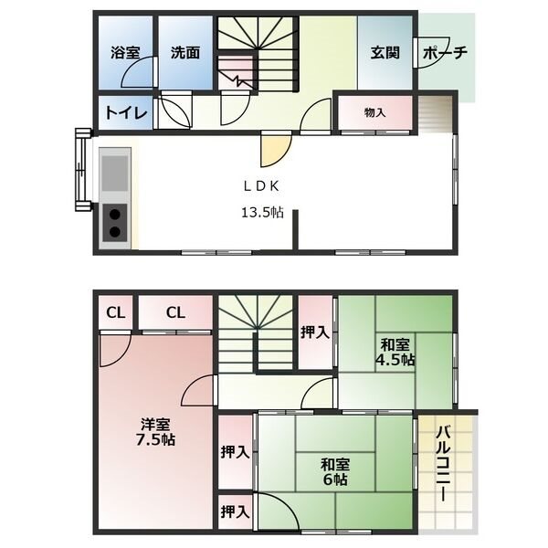 メゾネット松東 間取り図
