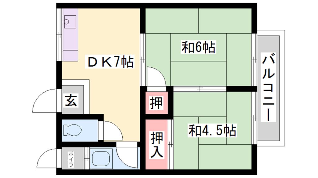 大西ハイツ 間取り図
