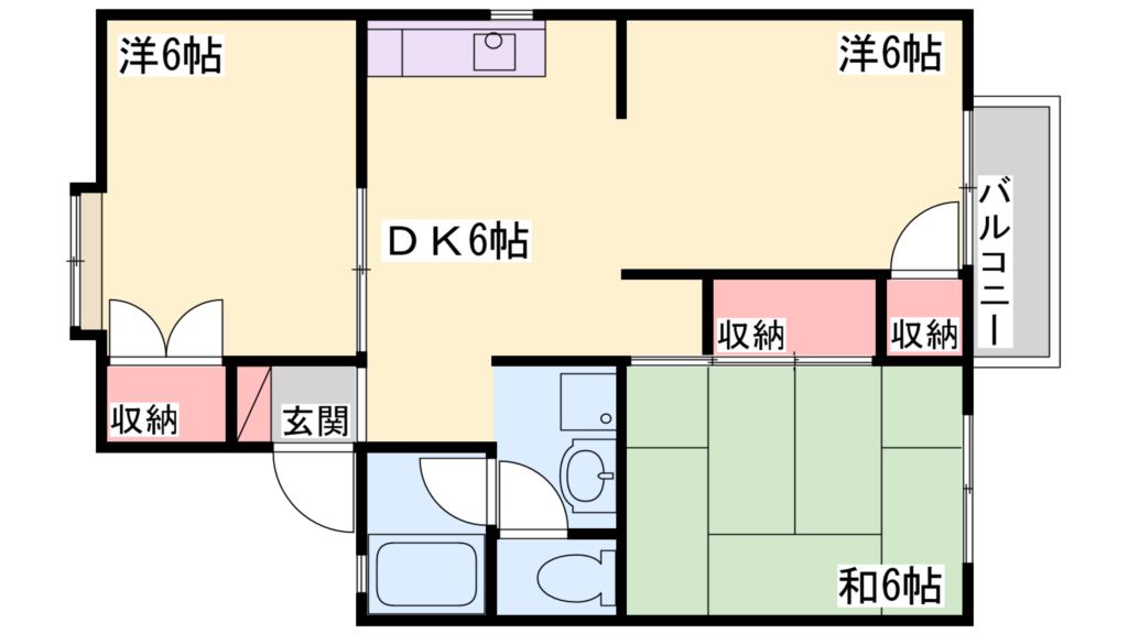 セジュール平野 間取り図