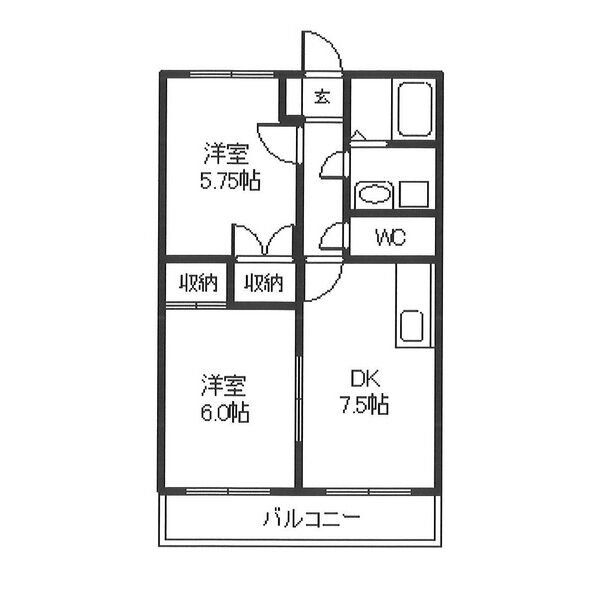 アメニティ中田Ⅲ 間取り図