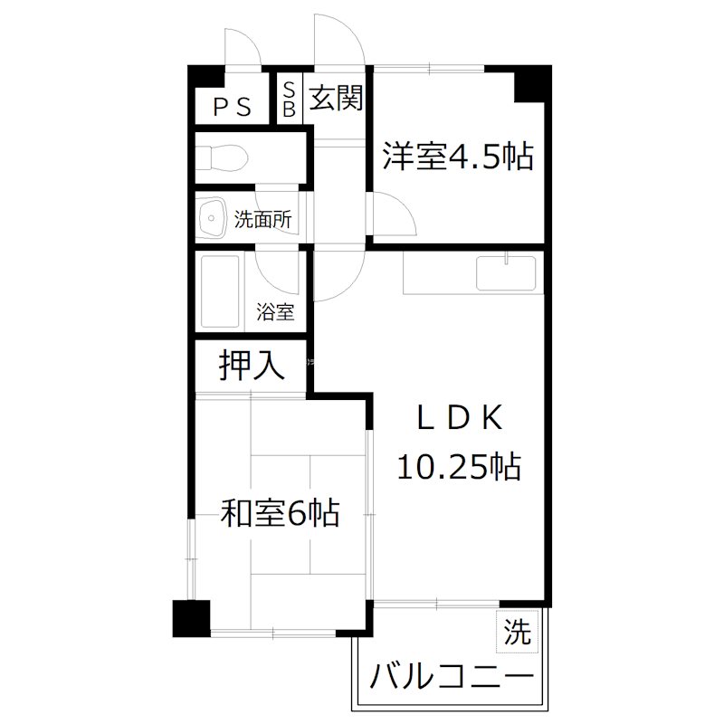 ベネフィス粟津 間取り図