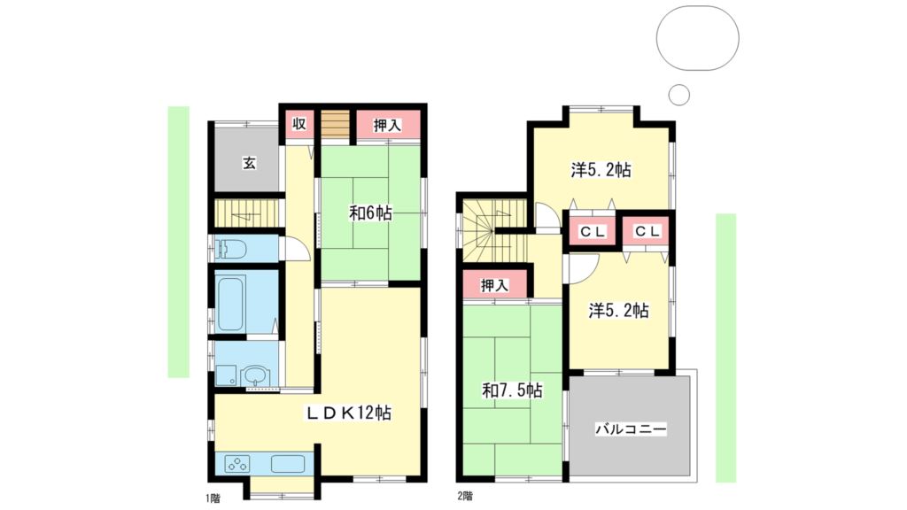 美保里貸家 間取り図