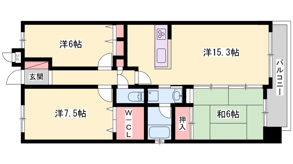リベール加古川シティＷＥＳＴ壱番館 間取り図