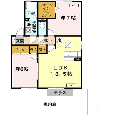 ウィルモア朝日Ａ棟 間取り図