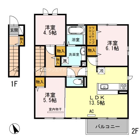 キューブ 間取り図