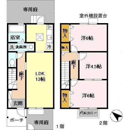 ローズコート篠原 間取り図