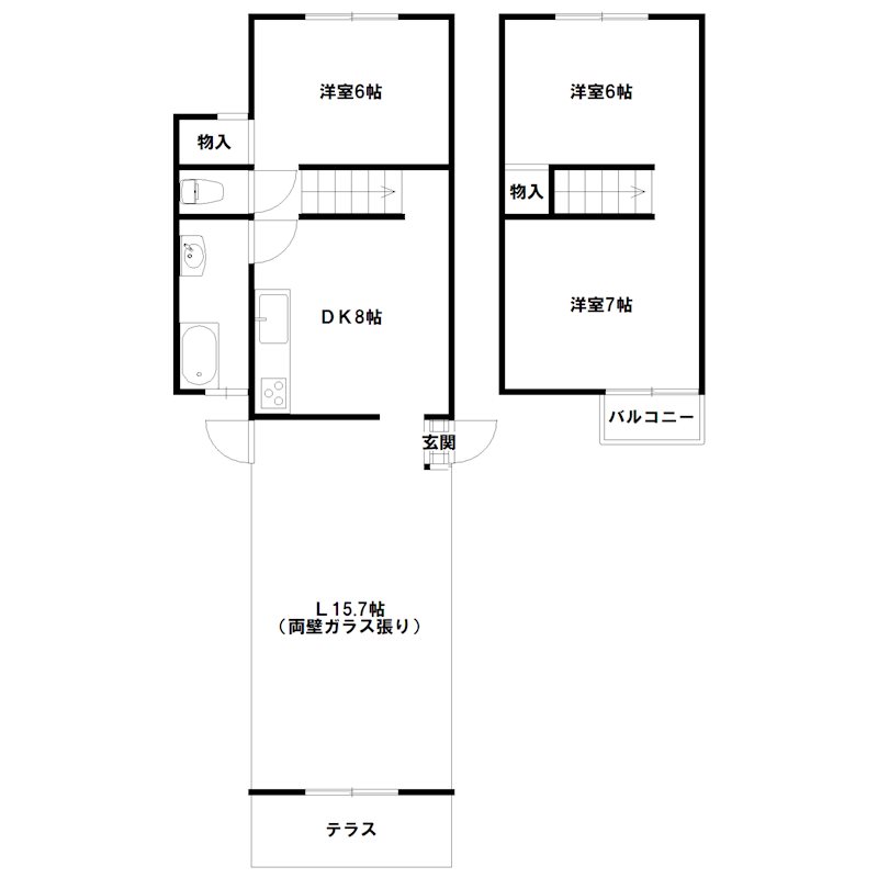 デザイナーズ賃貸戸建 間取り図